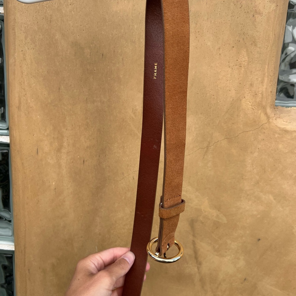 FRAME Genuine Brown Leather Belt